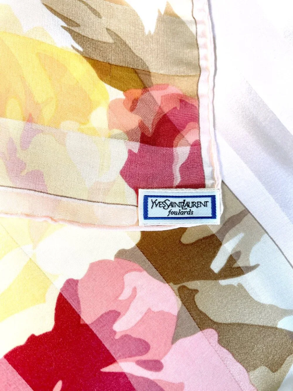 Vintage Yves Saint Laurent Silk Chiffon Scarf